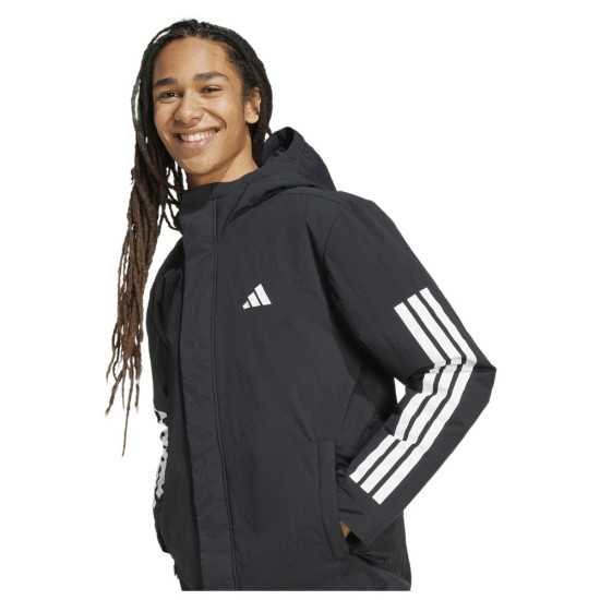 Adidas Ανδρικό μπουφάν Essentials 3-Stripes Insulated Hooded Jacket Adidas Ανδρικό μπουφάν Essentials 3-Stripes Insulated Hooded Jacket